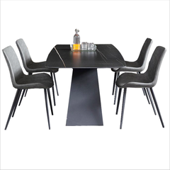 Bộ bàn ăn mặt đá 4 ghế hiện đại BBA-04