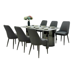 Bộ bàn ăn 6 ghế mặt đá hiện đại BBA-86
