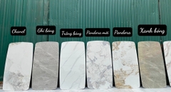 Bàn ăn chân hình trái tim thép cacbon, mặt đá ceramic BA26
