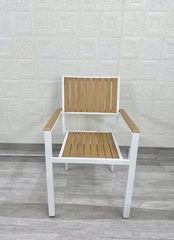 Bộ bàn sân vườn khung nhôm, mặt polywood BSV-07