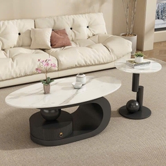 Bộ bàn sofa đẹp màu trắng cho căn hộ BTS-38