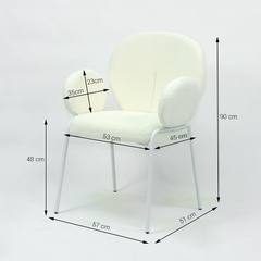 Ghế ăn bọc vải lông cừu GA-28