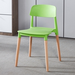 Ghế ăn mặt nhựa đúc chân gỗ S3022