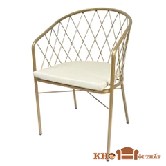 Ghế cafe, ghế decor tựa lưng sắt sơn tĩnh điện GCF-19