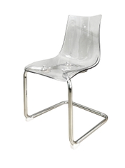 Ghế mặt nhựa trong suốt chân quỳ GCF-30