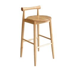 Ghế quầy bar mặt gỗ tròn cao su GBB-41