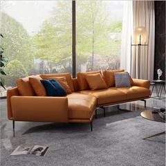 Ghế sofa góc L da microfiber bền bỉ SFL-13