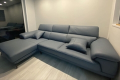 Ghế sofa góc L tựa gật gù bọc da microfiber SFL-14