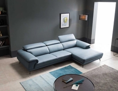 Ghế sofa góc L tựa gật gù bọc da microfiber SFL-14