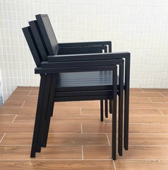 Bộ bàn sân vườn khung nhôm, mặt polywood BSV-07