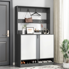 Mẫu tủ giày có kệ treo đồ hiện đại KG-10