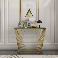 Bàn console chân sắt kết hợp mặt đá hiện đại BCL-12