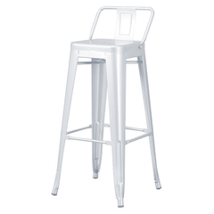 Ghế quầy bar tolix chân cao có lưng tựa lưng GBB-12