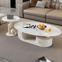 Bộ bàn sofa đẹp màu trắng cho căn hộ BTS-38
