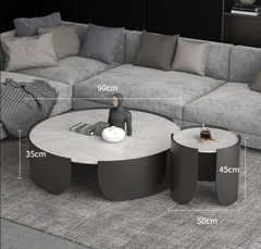 Bộ bàn tròn đôi sofa phòng khách BTS-34