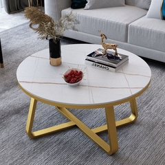 Bàn sofa tròn mặt đá ceramic chống thấm chống trầy hiện đại BTS-97