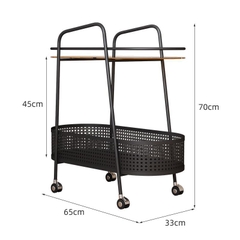 Bàn cạnh sofa khung sắt có bánh xe BTSF-17
