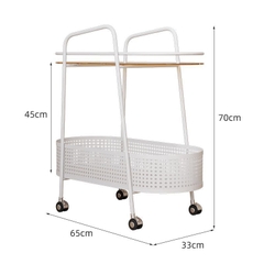 Bàn cạnh sofa khung sắt có bánh xe BTSF-17