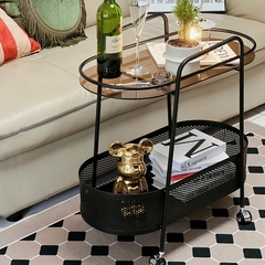 Bàn cạnh sofa khung sắt có bánh xe BTSF-17