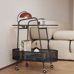 Bàn cạnh sofa khung sắt có bánh xe BTSF-17
