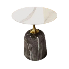Bàn tab tròn mặt đá ceramic BTSF-16