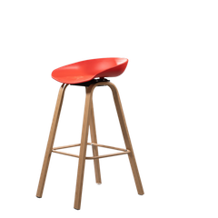 Ghế bar HAY mặt nhựa chân sắt giả gỗ GBB-40