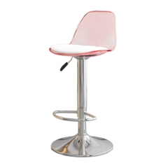 Ghế bar mặt nhựa trong suốt lót nệm GBB-32