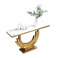 Bàn console chân inox mặt đá cao cấp BCL-17