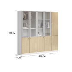 Tủ đựng tài liệu cánh kính gỗ MDF TVP-07