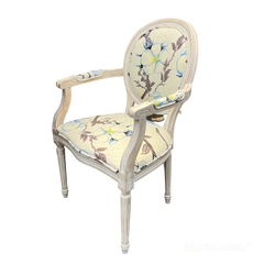 Ghế Louis có tay gỗ cao su GG-06