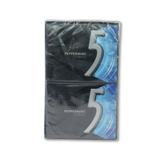 5 Gum Sugar Free Chewing Gum, Peppermint Cobalt, 15 Sticks, 10ct
