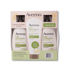 Aveeno Daily Moisturizing Body Lotion Set 2Pk/18 Oz + 8 Oz.