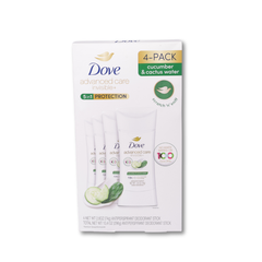 Dove Deodorant Advanced Care 100 Colors Clear Finish 2.6oz / 4 pk