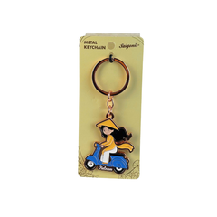 Moc khoa kim loai hinh Co gai ao dai Vespa