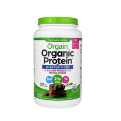 Orgain Organic Protein and Superfoods Plant Based Powder, Chocolate, 2.64 lbs