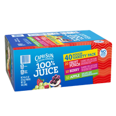 Capri Sun 100% Juice Blend, Variety Pack, 6 oz, 40 ct