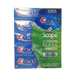 Crest Complete + Scope Advanced Active Foam Toothpaste, 8.2oz, 5-pack ( lố 5 tuýp)