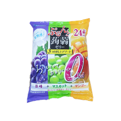 Orihiro Purunto Konjac Jelly Pouch, Zero Calories, Kyoho Grape + Muscat + Mango 432g