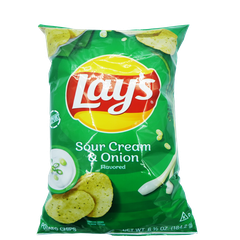 Lay'S Potato Chips, Sour Cream & Onion 6.5Oz