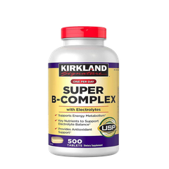 Kirkland Signature Super B-Complex with Electrolytes, 500 Tablets