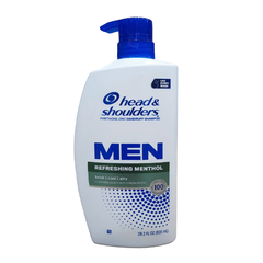 Head & Shoulders Mens Dandruff Shampoo Refreshing Menthol, 28.2 oz
