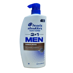Head & Shoulders Mens 2 in 1 Dandruff Shampoo & Conditioner Sandalwood, 28.2 oz
