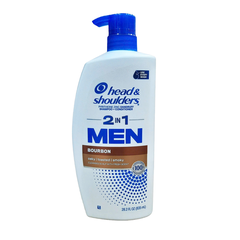 Head & Shoulders Mens 2 in 1 Dandruff Shampoo and Conditioner Bourbon, 28.2 oz