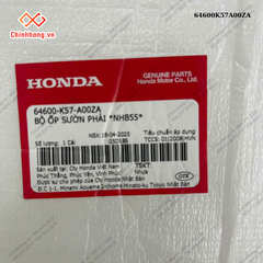 Bộ ốp sườn phải *NHB55*-BỘ NHỰA WAVE BLADE SỐ TRẮNG ĐEN THƯỜNG