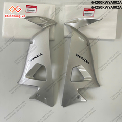 Bộ ốp yếm phải trái *NH411M*-Bộ nhựa Wave Alpha 2016 xanh nhạt