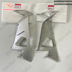 Bộ ốp yếm phải trái *NH411M*-Bộ nhựa Wave Alpha 2016 xanh nhạt