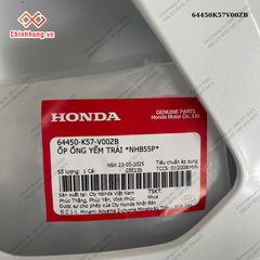 Ốp ống yếm trái *NHB55P*-BỘ NHỰA WAVE BLADE SỐ TRẮNG ĐEN THƯỜNG