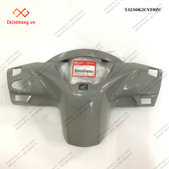 Bộ nắp sau tay lái *NHC60P*-BỘ NHỰA Vision 2023 phiên bản thể thao,Màu Xám Xi Măng Đen