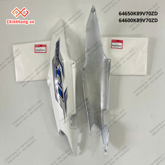 Bộ ốp sườn trái phải*NHB55*-Bộ nhựa Wave Alpha 110cc năm 2023 Trắng bạc