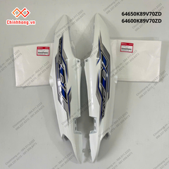 Bộ ốp sườn trái phải*NHB55*-Bộ nhựa Wave Alpha 110cc năm 2023 Trắng bạc